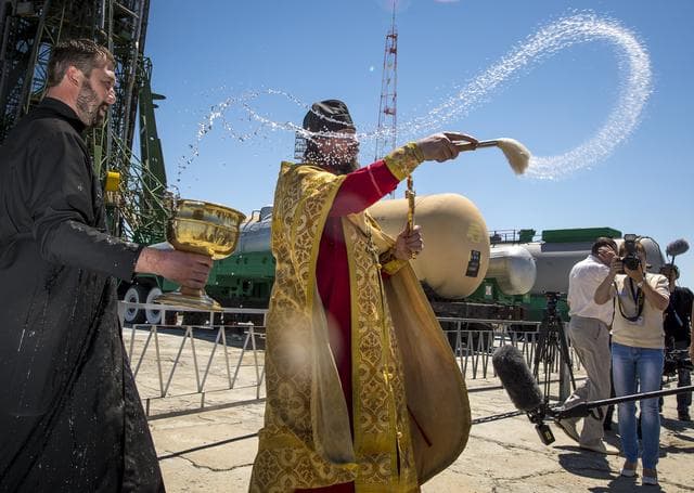 NASA image: Expedition 36 Soyuz Blessing