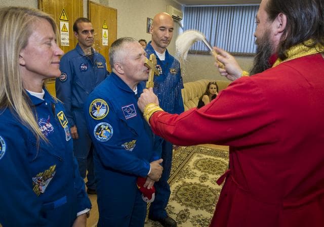 NASA image: Expedition 36 Crew Blessing