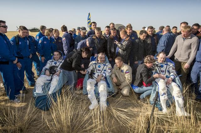 NASA image: Expedition 36 Soyuz TMA-08M Landing