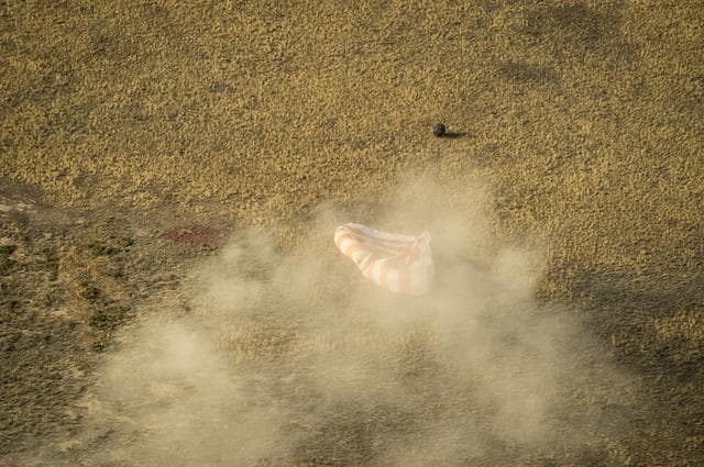 NASA image: Expedition 36 Soyuz TMA-08M Landing