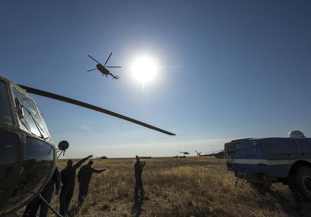 NASA image: Expedition 36 Soyuz TMA-08M Landing