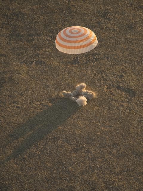 NASA image: Expedition 37 Landing