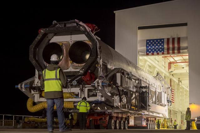 NASA image: Antares Rocket Rollout