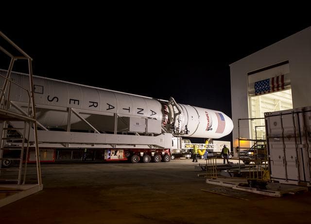 NASA image: Antares Rocket Rollout