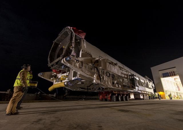 NASA image: Antares Rocket Rollout