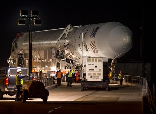 NASA image: Antares Rocket Rollout