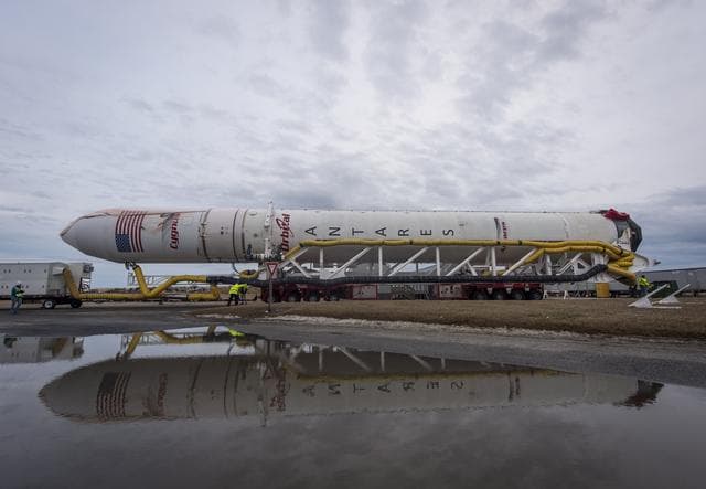 NASA image: Antares Rocket Rollout