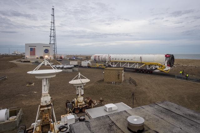 NASA image: Antares Rocket Rollout