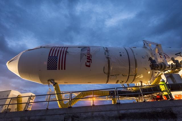 NASA image: Antares Rocket Rollout