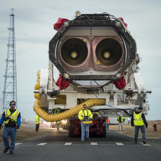 NASA image: Antares Rocket Rollout