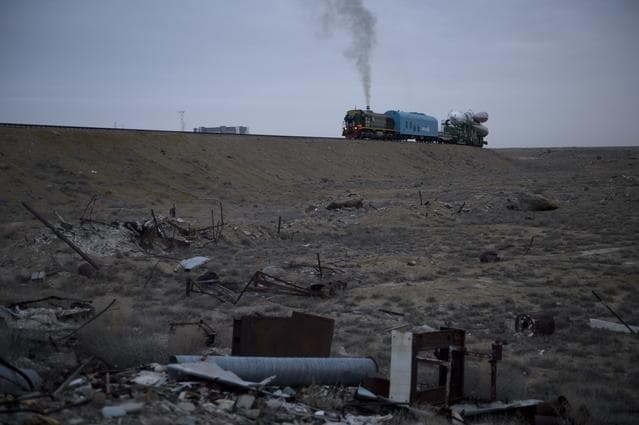 NASA image: Expedition 39 Soyuz Rollout
