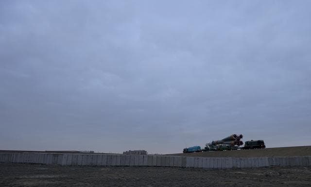 NASA image: Expedition 39 Soyuz Rollout