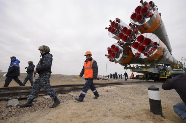 NASA image: Expedition 39 Soyuz Rollout