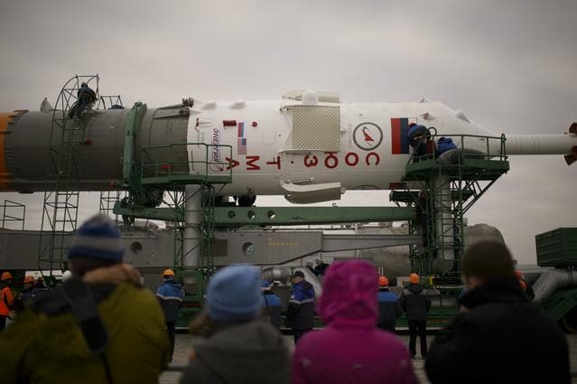 NASA image: Expedition 39 Soyuz Rollout