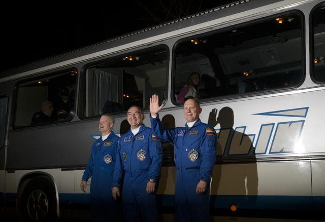 NASA image: Expedition 39 Crew Walkout
