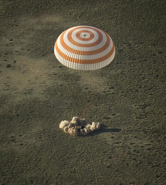 NASA image: Expedition 39 Soyuz TMA-11M Landing
