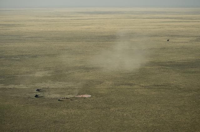 NASA image: Expedition 39 Soyuz TMA-11M Landing
