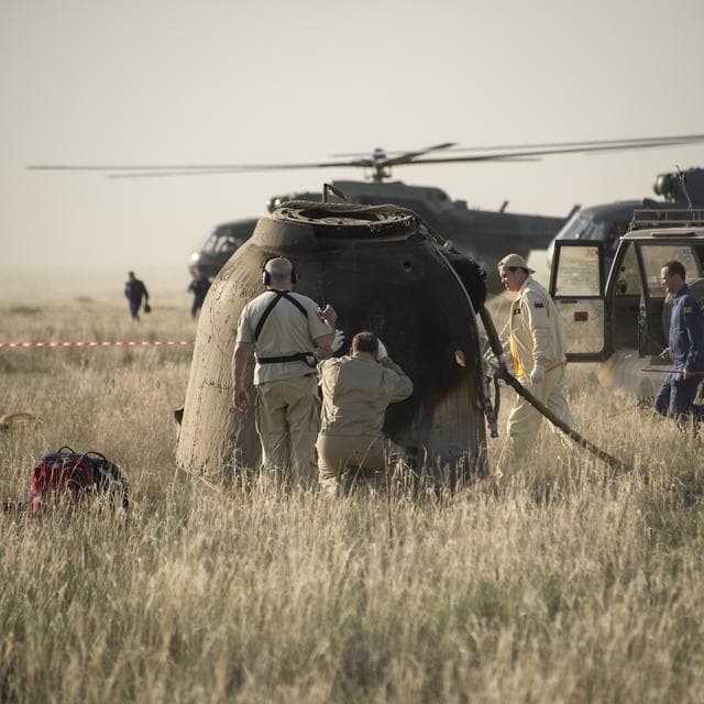 NASA image: Expedition 39 Soyuz TMA-11M Landing