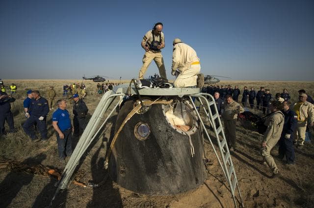NASA image: Expedition 39 Soyuz TMA-11M Landing