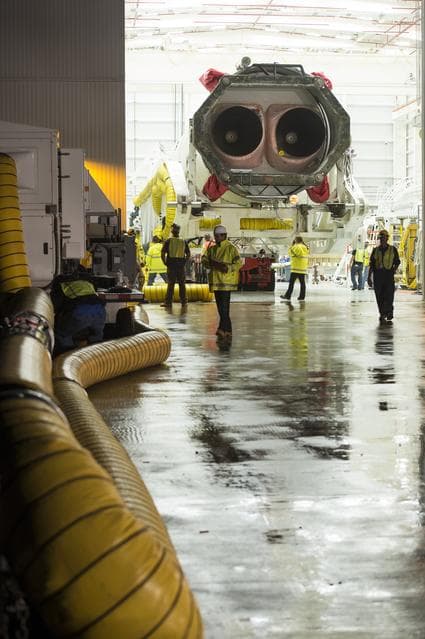 NASA image: Antares Rocket Rollout
