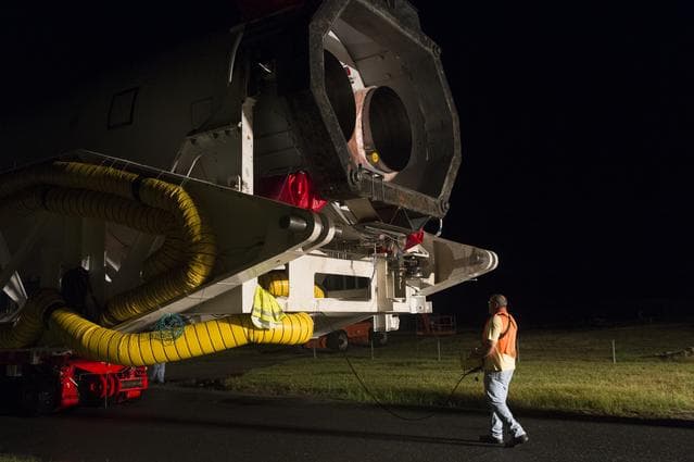 NASA image: Antares Rocket Rollout