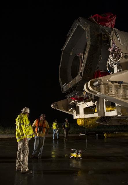 NASA image: Antares Rocket Rollout