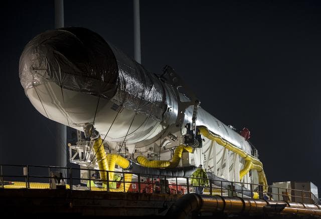 NASA image: Antares Rocket Rollout