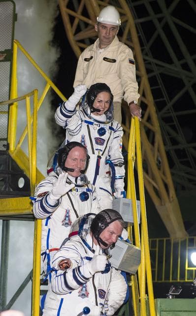 NASA image: Expedition 41 Crew Wave