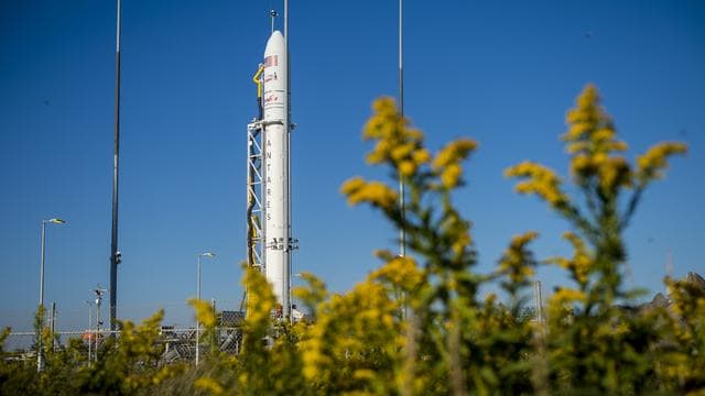 NASA image: Orb3 Antares Rocket Preparation 