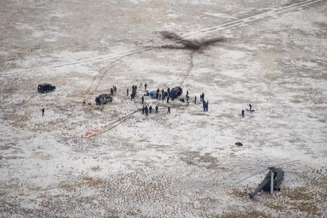 NASA image: Expedition 41 Soyuz TMA-13M Landing
