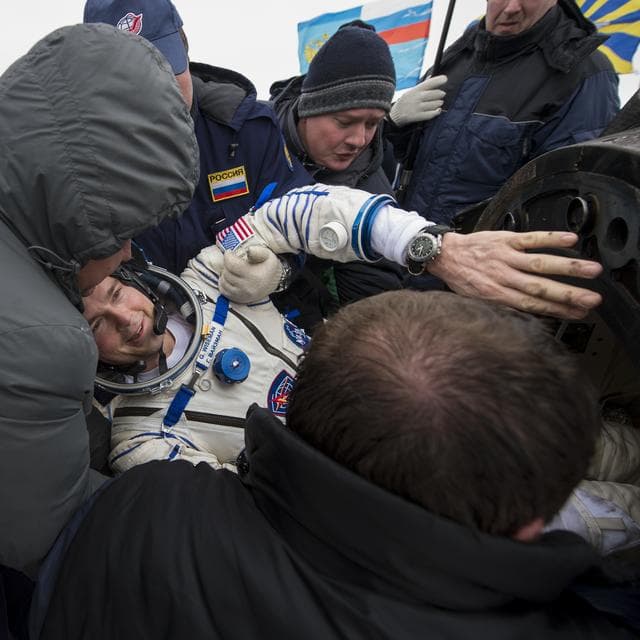 NASA image: Expedition 41 Soyuz TMA-13M Landing