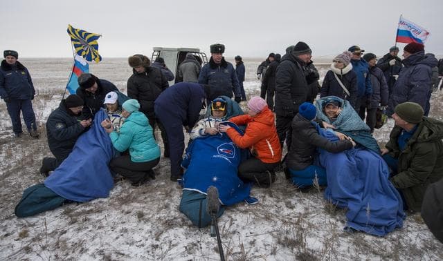 NASA image: Expedition 41 Soyuz TMA-13M Landing