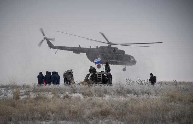 NASA image: Expedition 41 Soyuz TMA-13M Landing