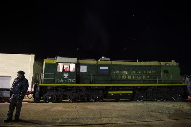 NASA image: Expedition 42 Soyuz Rollout