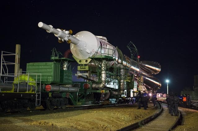 NASA image: Expedition 42 Soyuz Rollout