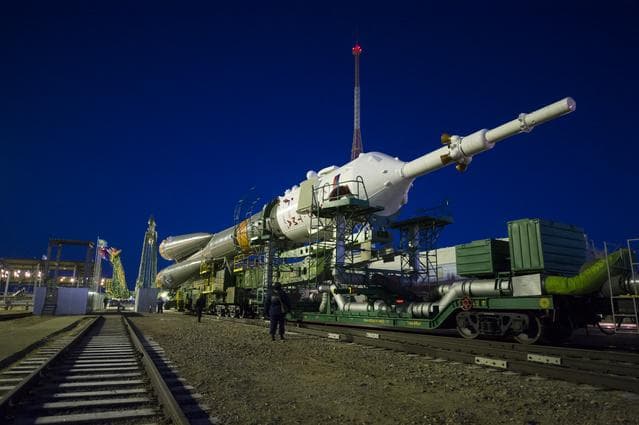 NASA image: Expedition 42 Soyuz Rollout