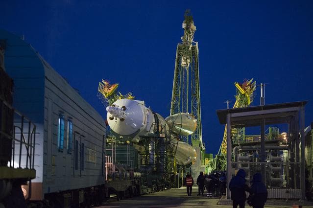 NASA image: Expedition 42 Soyuz Rollout