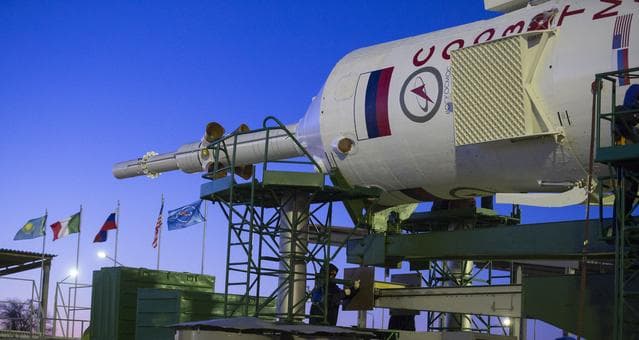 NASA image: Expedition 42 Soyuz Rollout