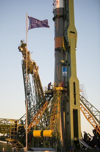 NASA image: Expedition 42 Soyuz Rollout