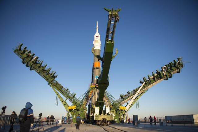 NASA image: Expedition 42 Soyuz Rollout