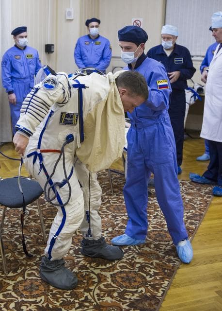 NASA image: Expedition 42 Suit Up