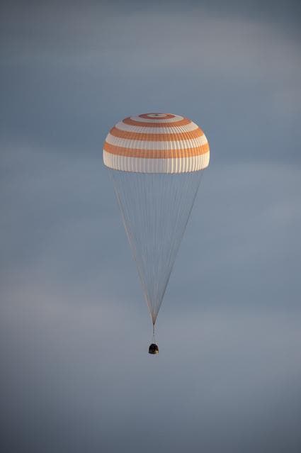 NASA image: Expedition 42 Soyuz TMA-14M Landing