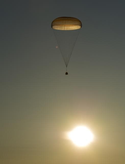 NASA image: Expedition 42 Soyuz TMA-14M Landing