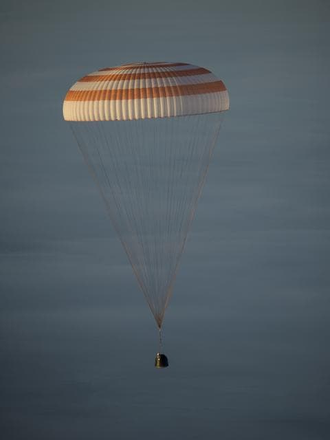 NASA image: Expedition 42 Soyuz TMA-14M Landing