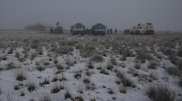 NASA image: Expedition 42 Soyuz TMA-14M Landing