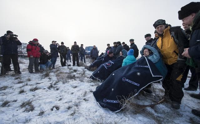 NASA image: Expedition 42 Soyuz TMA-14M Landing