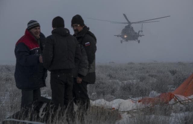 NASA image: Expedition 42 Soyuz TMA-14M Landing
