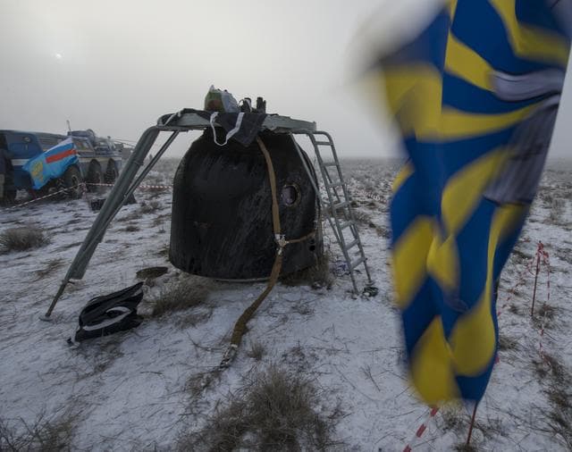 NASA image: Expedition 42 Soyuz TMA-14M Landing