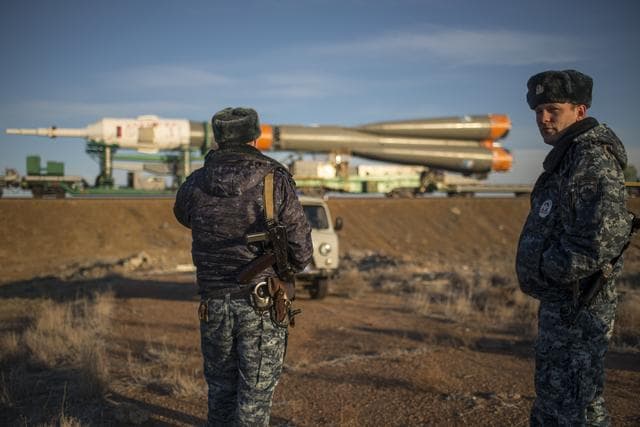 NASA image: Expedition 43 Soyuz Rollout