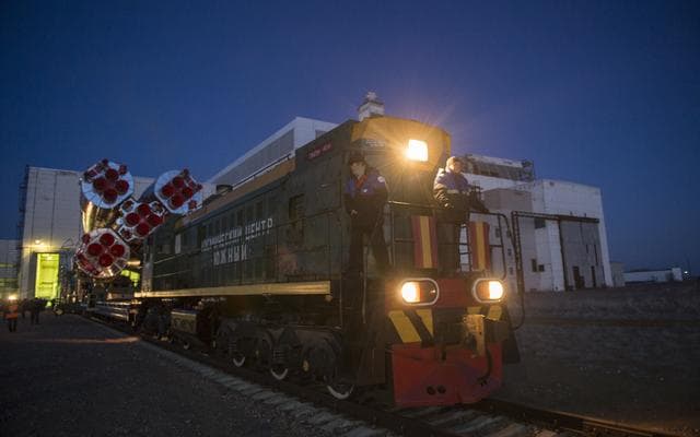 NASA image: Expedition 43 Soyuz Rollout
